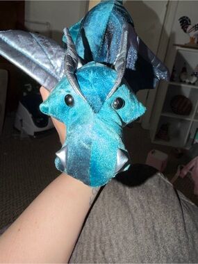Blue Douglas Plush Dragon Toy - Soft Teal Fantasy Stuffed Animal
